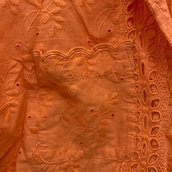 Anthropologie Maeve crop eyelet embroidered top - Picture 6 of 8